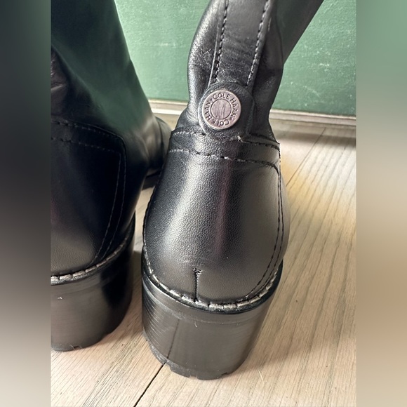 Cole Haan Black Leather Zippered Boots - SZ 10B - Picture 8 of 8